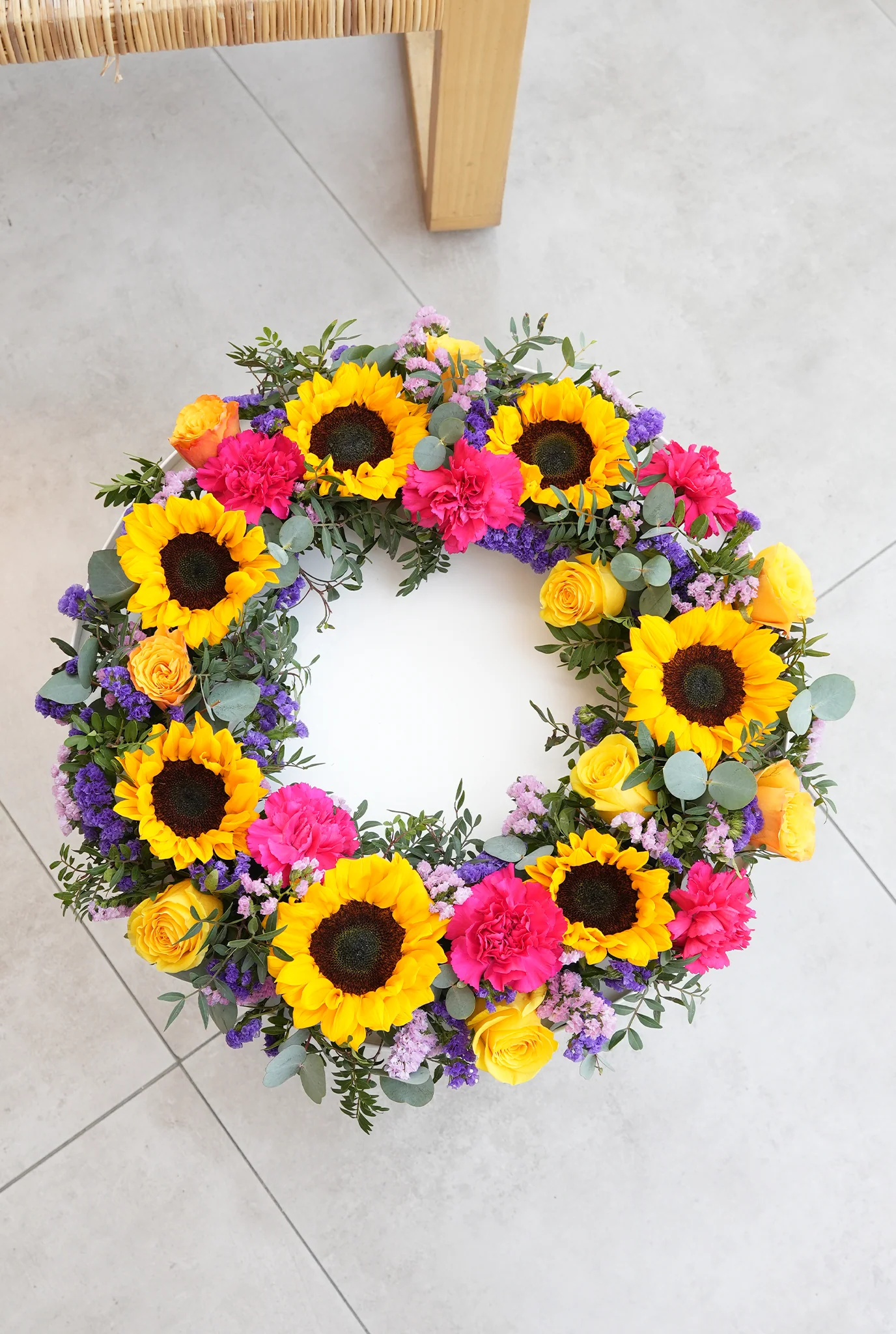 Vibrant Funeral Wreath - Image 14